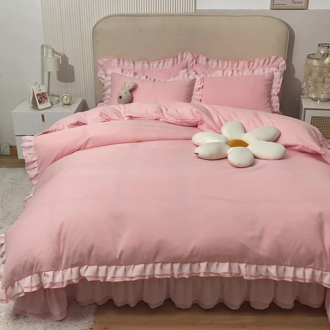 91家纺网 家纺一手货源 找家纺 （总）欧冠 2022新款公主风爱恋系列四件套