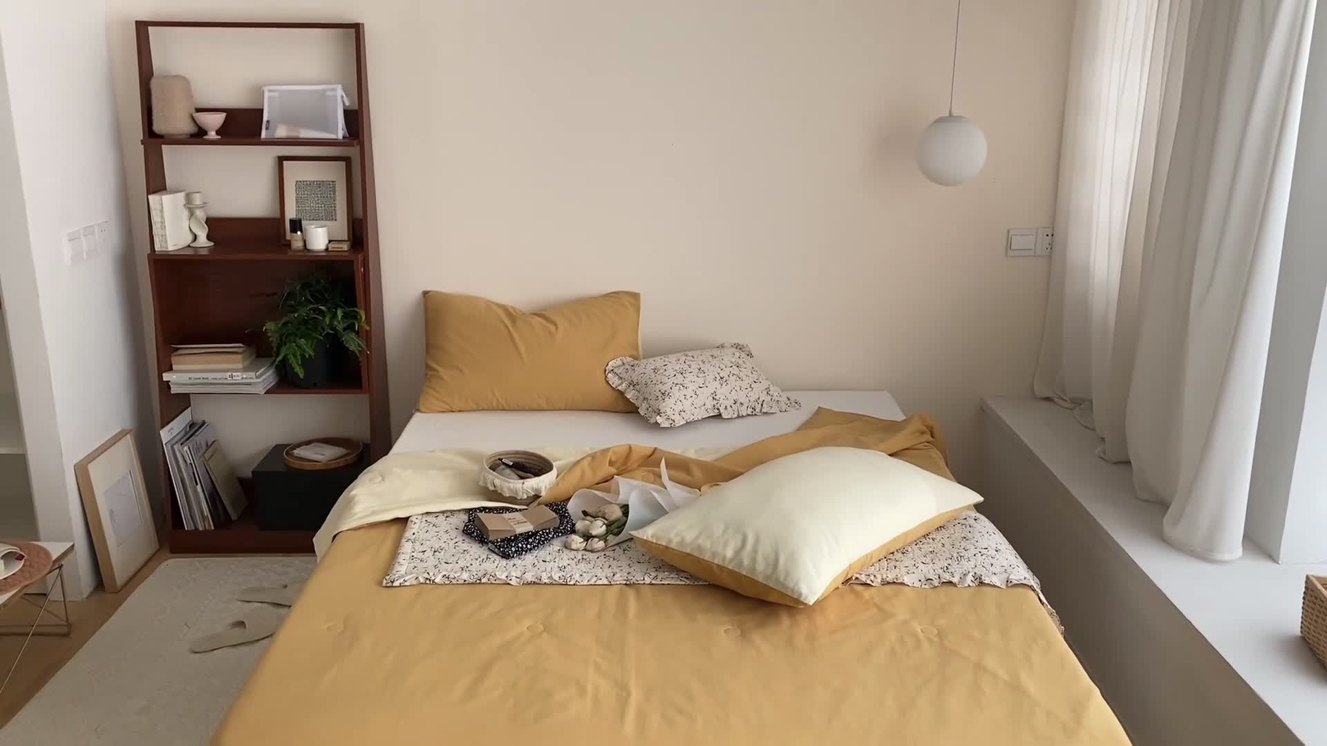 91家纺网 家纺一手货源 找家纺 梦享生活 2022新款水洗棉双拼大豆纤维夏被 蜂蜜黄双拼奶茶