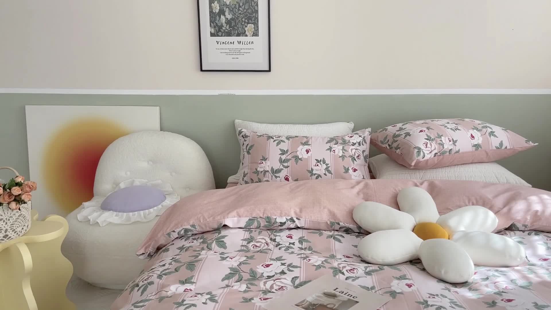 91家纺网 家纺一手货源 找家纺 时年家 2022全棉小可爱系列8.0（会员优惠5元）玫瑰恋人