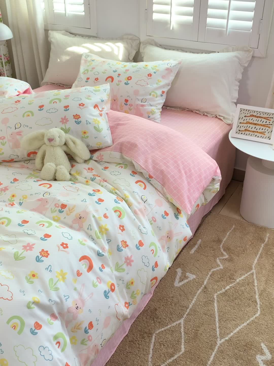 91家纺网 家纺一手货源 找家纺 怡家居 2022新款全棉田园四件套 小青春