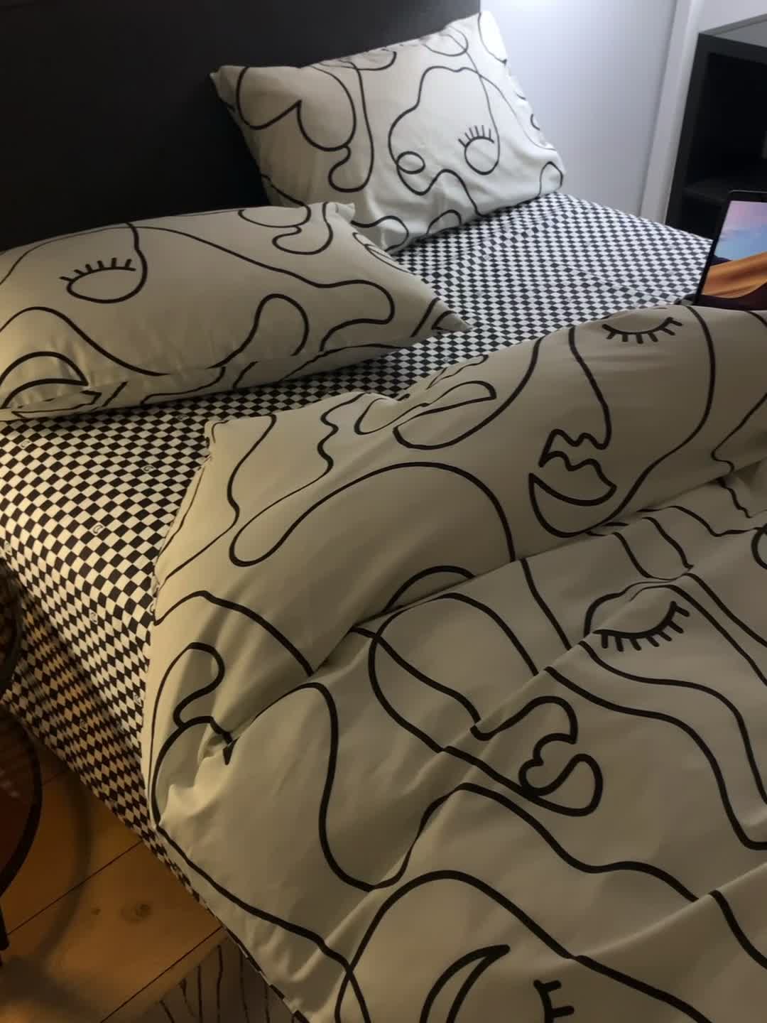 91家纺网 家纺一手货源 找家纺 怡家居 2022新款全棉田园四件套 莫愁