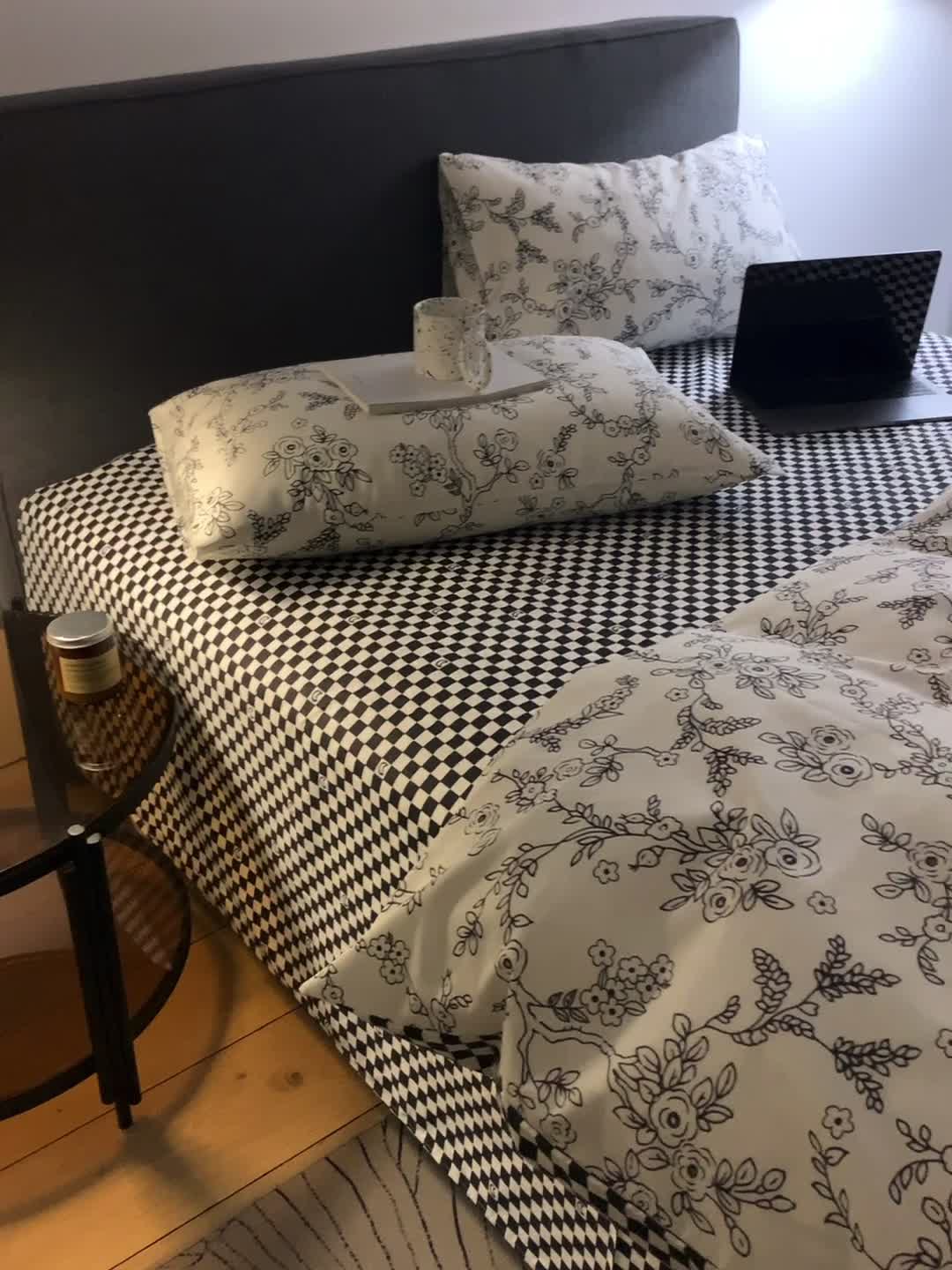 91家纺网 家纺一手货源 找家纺 怡家居 2022新款全棉田园四件套 春榭