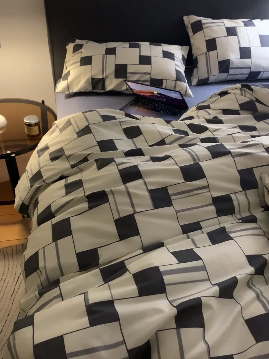 91家纺网 家纺一手货源 找家纺 怡家居 2022新款全棉田园四件套 布兰格