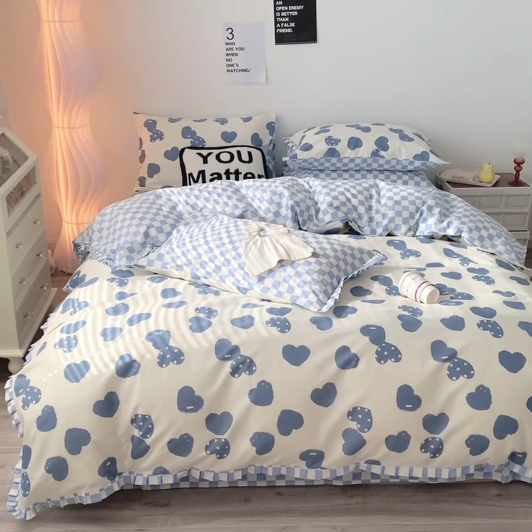 91家纺网 家纺一手货源 找家纺 （总）澳萝拉 2022新款全棉印花花边四件套