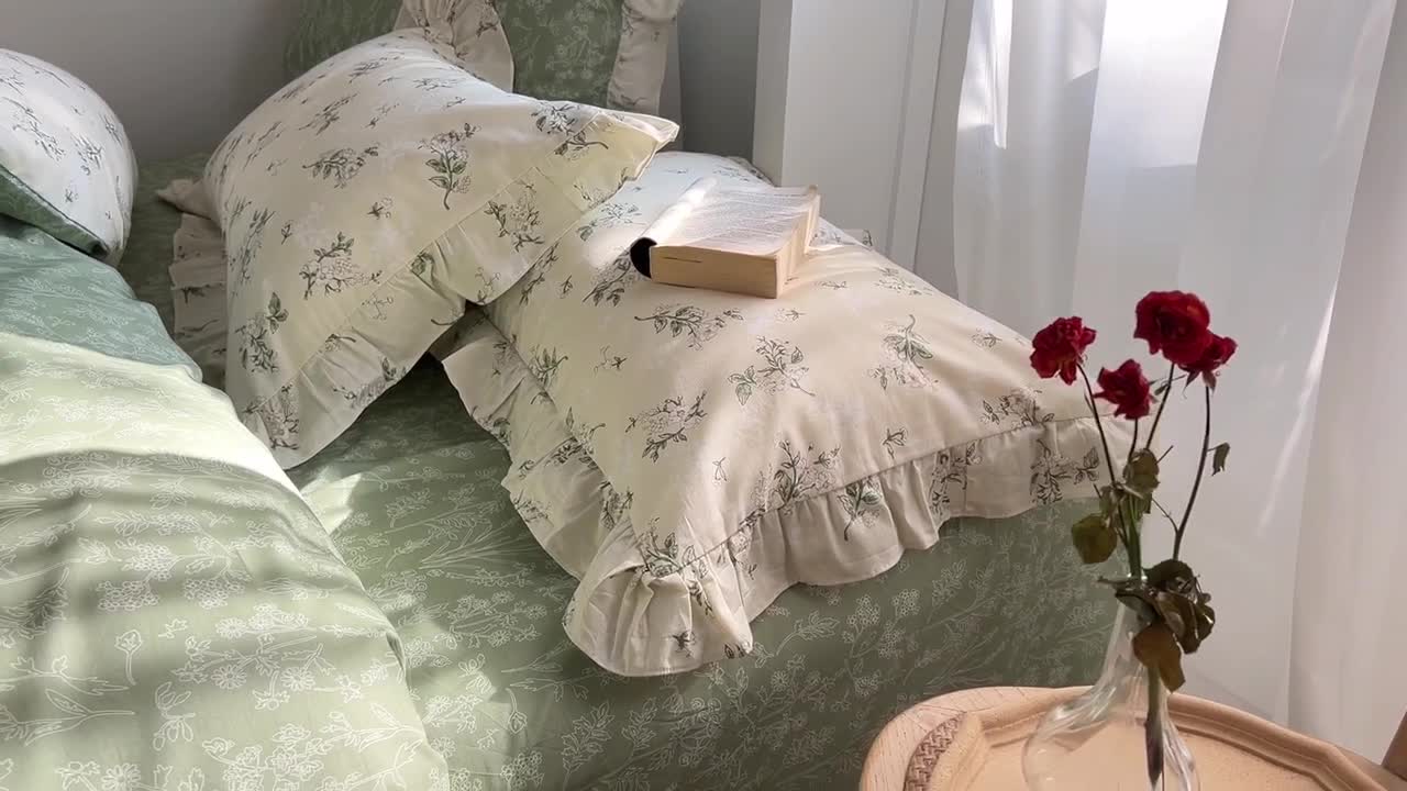 91家纺网 家纺一手货源 找家纺 棉生活 2025新款洛丽塔花边款全棉四件套 茶艺师