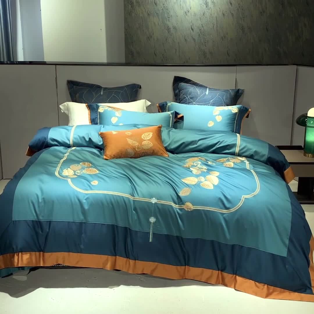 91家纺网 家纺一手货源 找家纺 （总）缔缦家纺 2022新款100s澳棉刺绣系列四件套-芳华