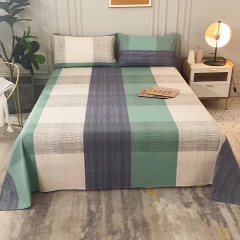 91家纺网 家纺一手货源 找家纺 首爱家纺 2025新款直播款13070纯棉斜纹床单全棉 格调人生