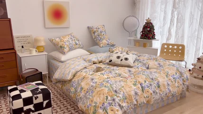 91家纺网 家纺一手货源 找家纺 昔可家纺 2022新款13372普通款四件套 春絮