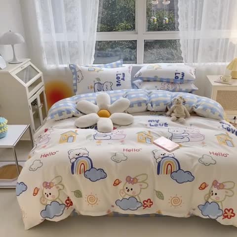 91家纺网 家纺一手货源 找家纺 总曼之夏2022新款全棉13372匹马棉纯棉四件套（第三批）