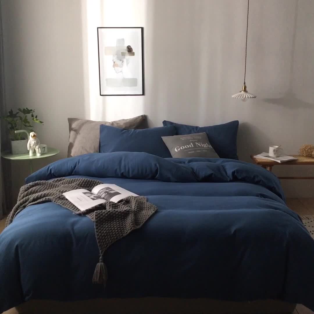 91家纺网 家纺一手货源 找家纺 （总）蓝淋家纺 2022新款活性磨毛单品被套