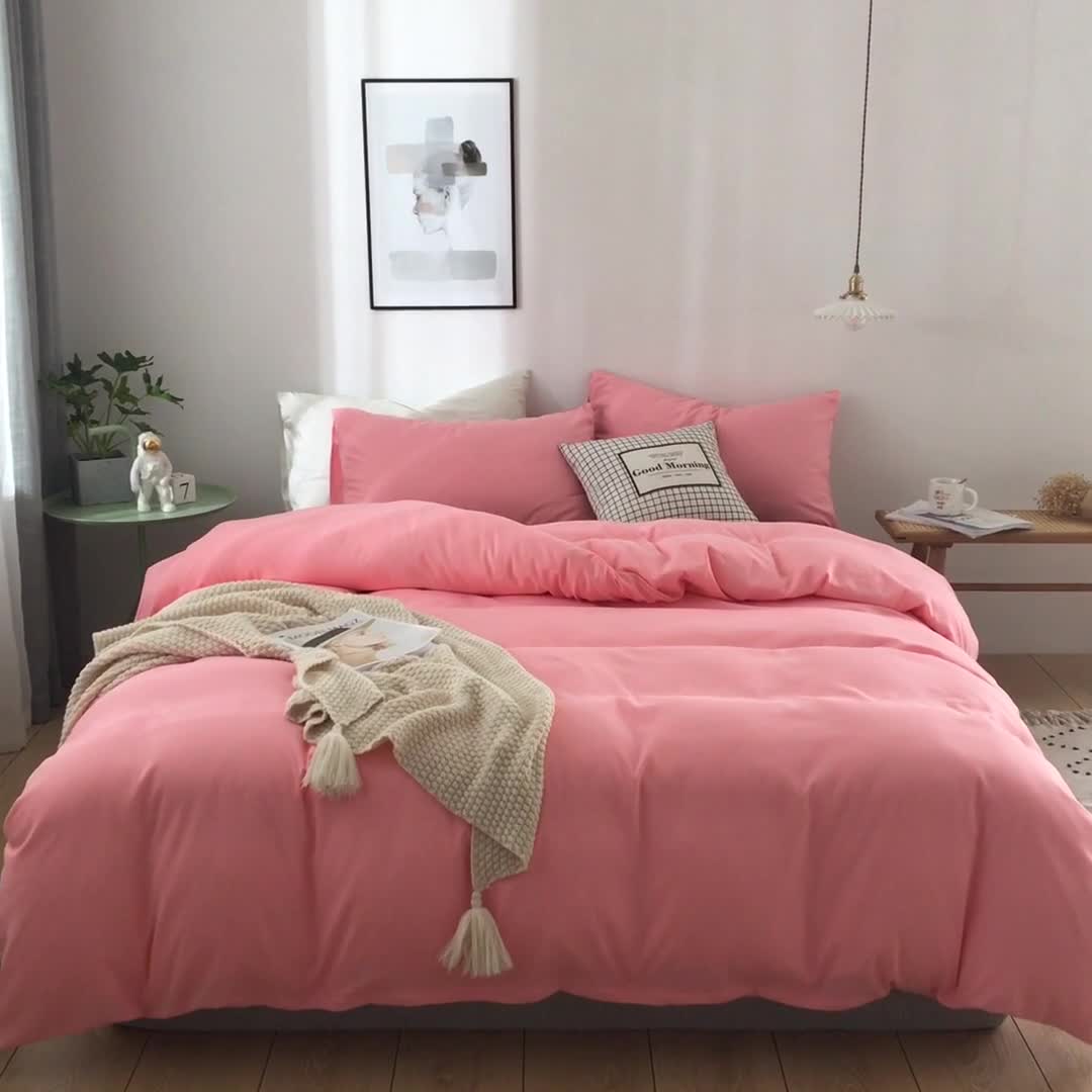 91家纺网 家纺一手货源 找家纺 蓝淋家纺 2022新款活性磨毛单品被套 玉色