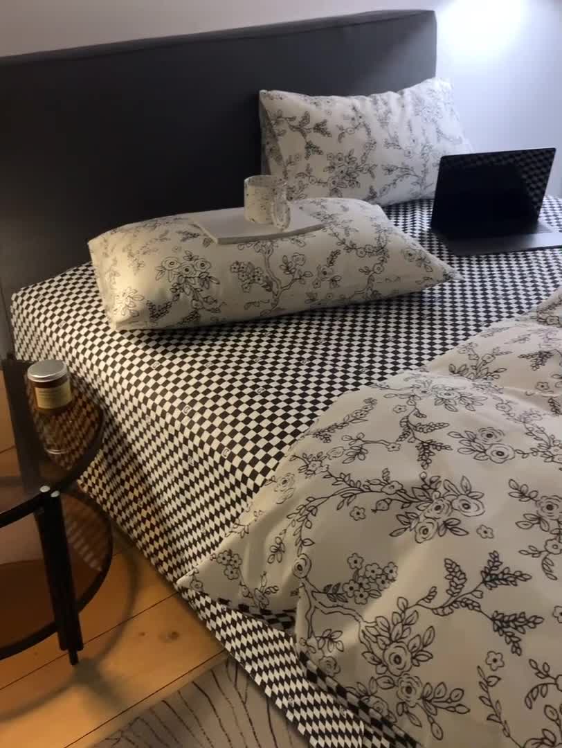 91家纺网 家纺一手货源 找家纺 怡家居 2022春季新款全棉四件套 春榭