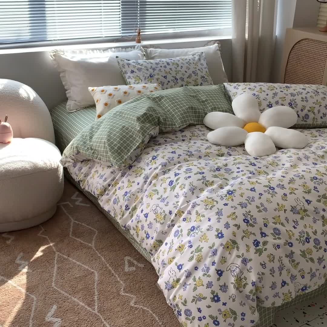 91家纺网 家纺一手货源 找家纺 怡家居 2022春季新款全棉四件套 静待