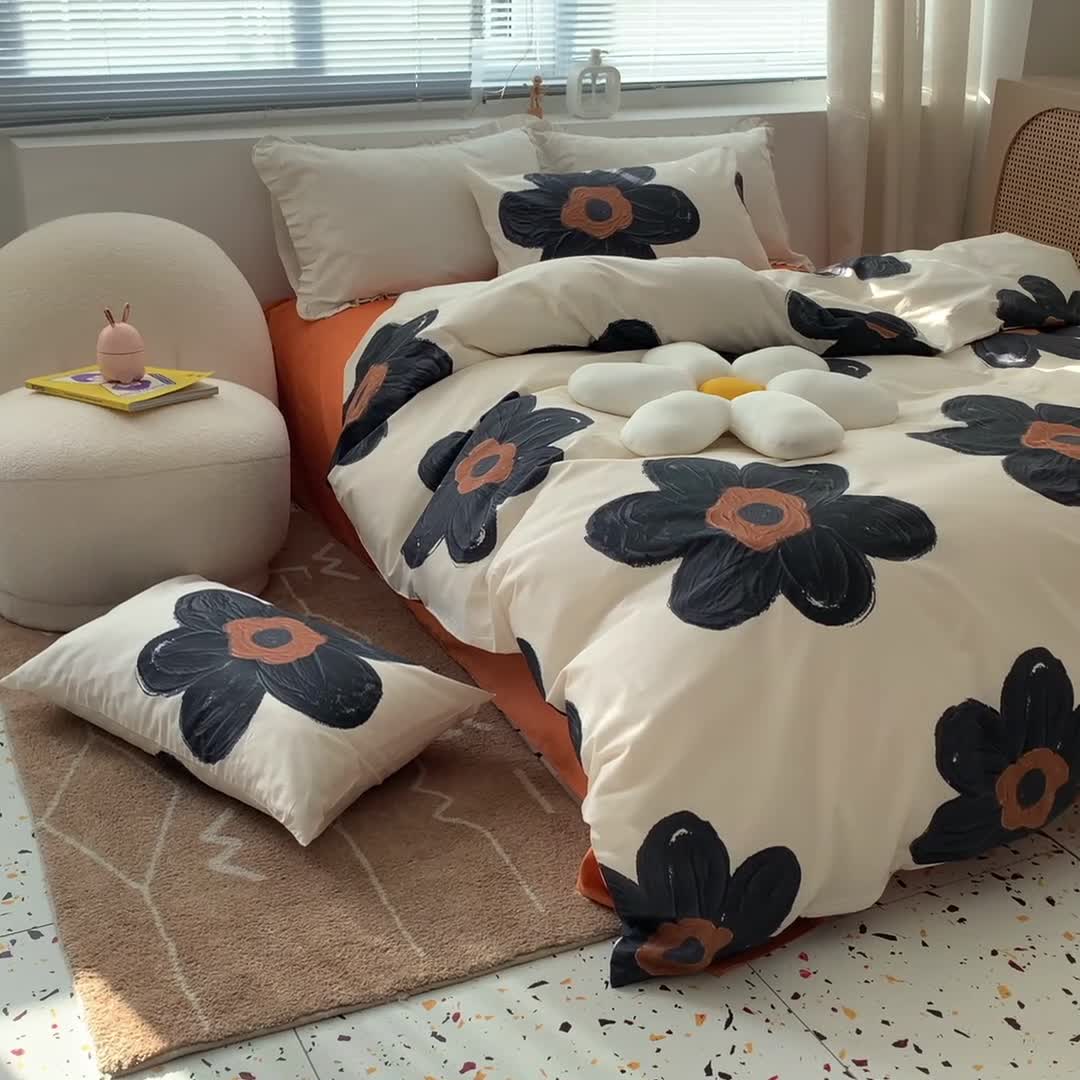 91家纺网 家纺一手货源 找家纺 怡家居 2022春季新款全棉四件套 着迷