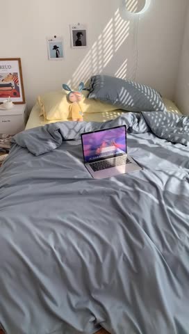 91家纺网 家纺一手货源 找家纺 曼谷家纺 新款美棉磨毛纯色系带混搭拼色蝴蝶结四件套 海盐芝士（系带款）