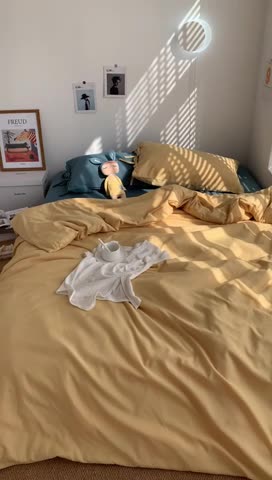 91家纺网 家纺一手货源 找家纺 曼谷家纺 新款美棉磨毛纯色系带混搭拼色蝴蝶结四件套 布丁月影兰（系带款）