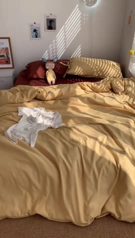 91家纺网 家纺一手货源 找家纺 总曼谷家纺 新款美棉磨毛纯色系带混搭拼色蝴蝶结四件套