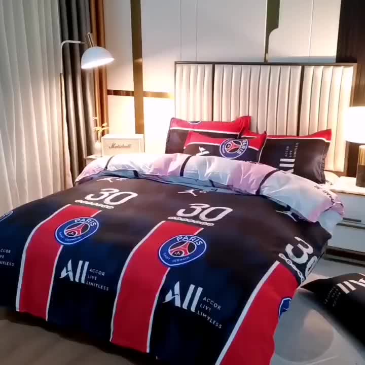 91家纺网 家纺一手货源 找家纺 乐居坊 2022新款芦荟棉四件套 大巴黎