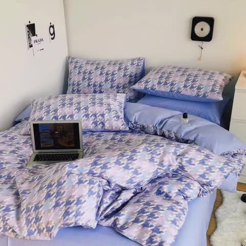 91家纺网 家纺一手货源 找家纺 安哆啦 2022春夏新款13372全棉单被套 初遇