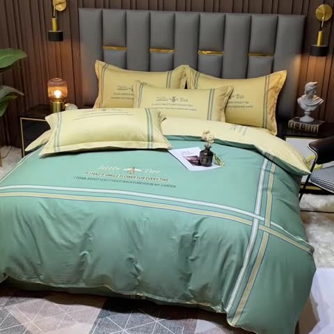 91家纺网 家纺一手货源 找家纺 金爱家 2023新款大版13372全棉花卉系列四件套穆尼