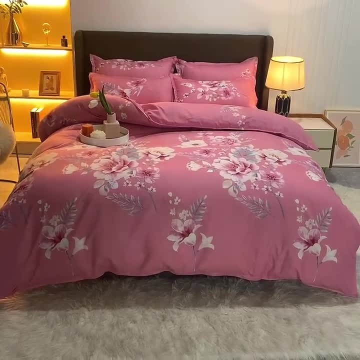 91家纺网 家纺一手货源 找家纺 梵巢家纺 芦荟棉四件套 繁花似锦