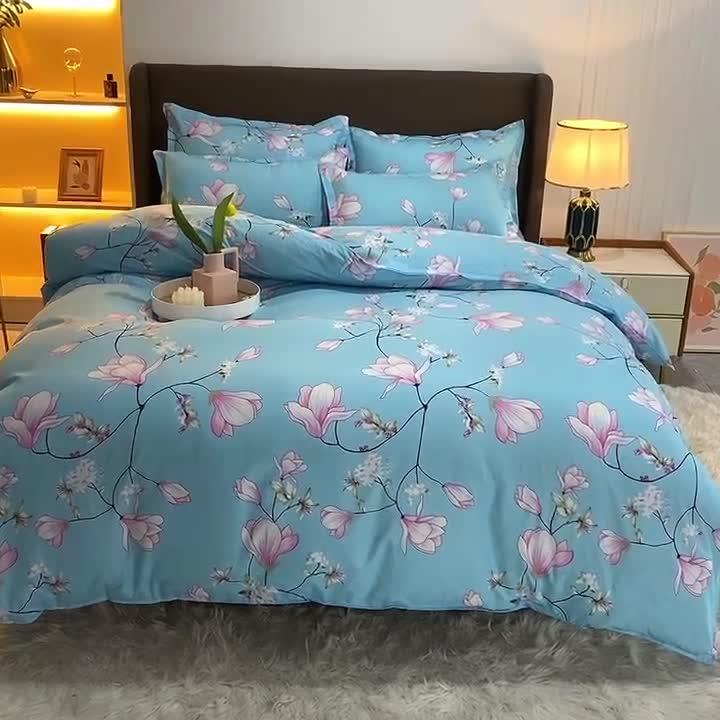 91家纺网 家纺一手货源 找家纺 梵巢家纺 芦荟棉四件套 空谷悠香