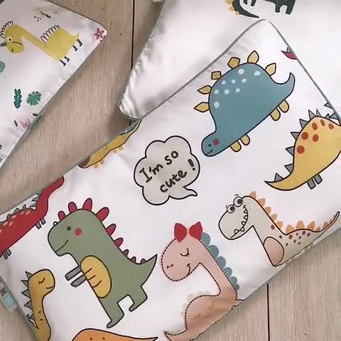 91家纺网 家纺一手货源 找家纺 A类60支儿童枕套全棉贡缎小孩枕套一只幼儿园宝宝纯棉枕头套