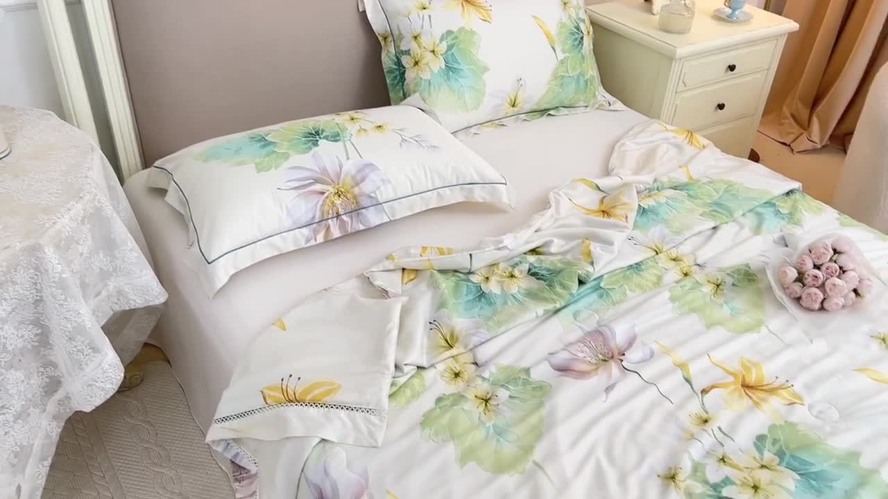 91家纺网 家纺一手货源 找家纺 棉生活家纺 2022新款莫代尔天丝夏被倾城米