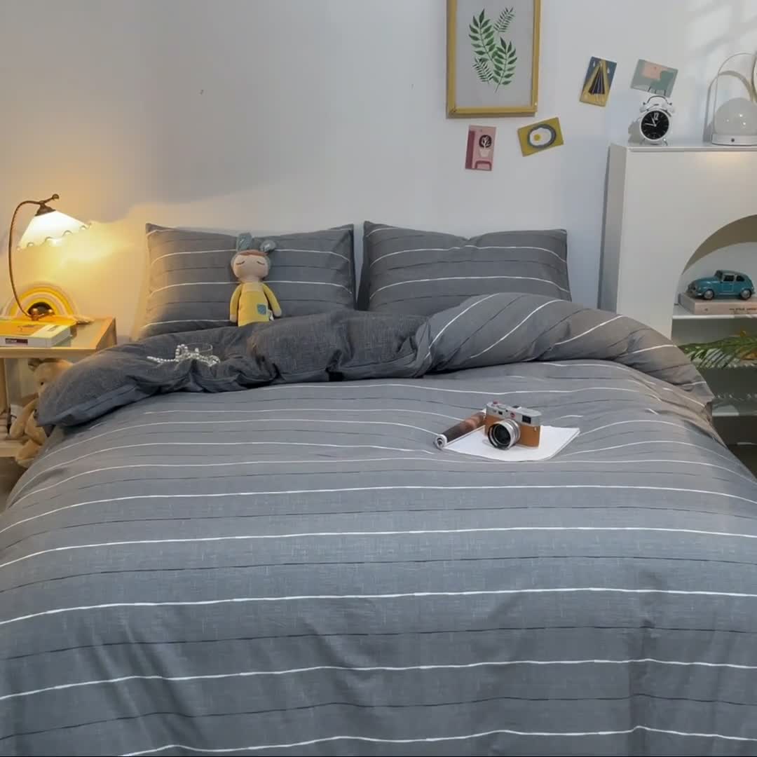 91家纺网 家纺一手货源 找家纺 昊翔 2024新款13372全棉印花四件套 布鲁斯