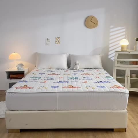 91家纺网 家纺一手货源 找家纺 鑫钰 2023新款迪士尼全棉床笠纯棉抗菌床罩席梦思保护套 西西里