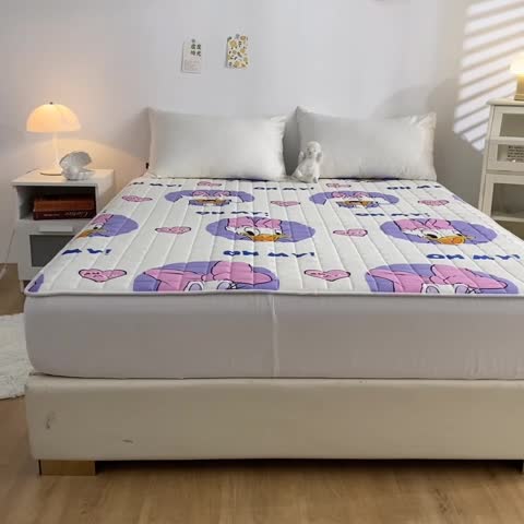 91家纺网 家纺一手货源 找家纺 鑫钰 2023新款迪士尼全棉床笠纯棉抗菌床罩席梦思保护套 黛西