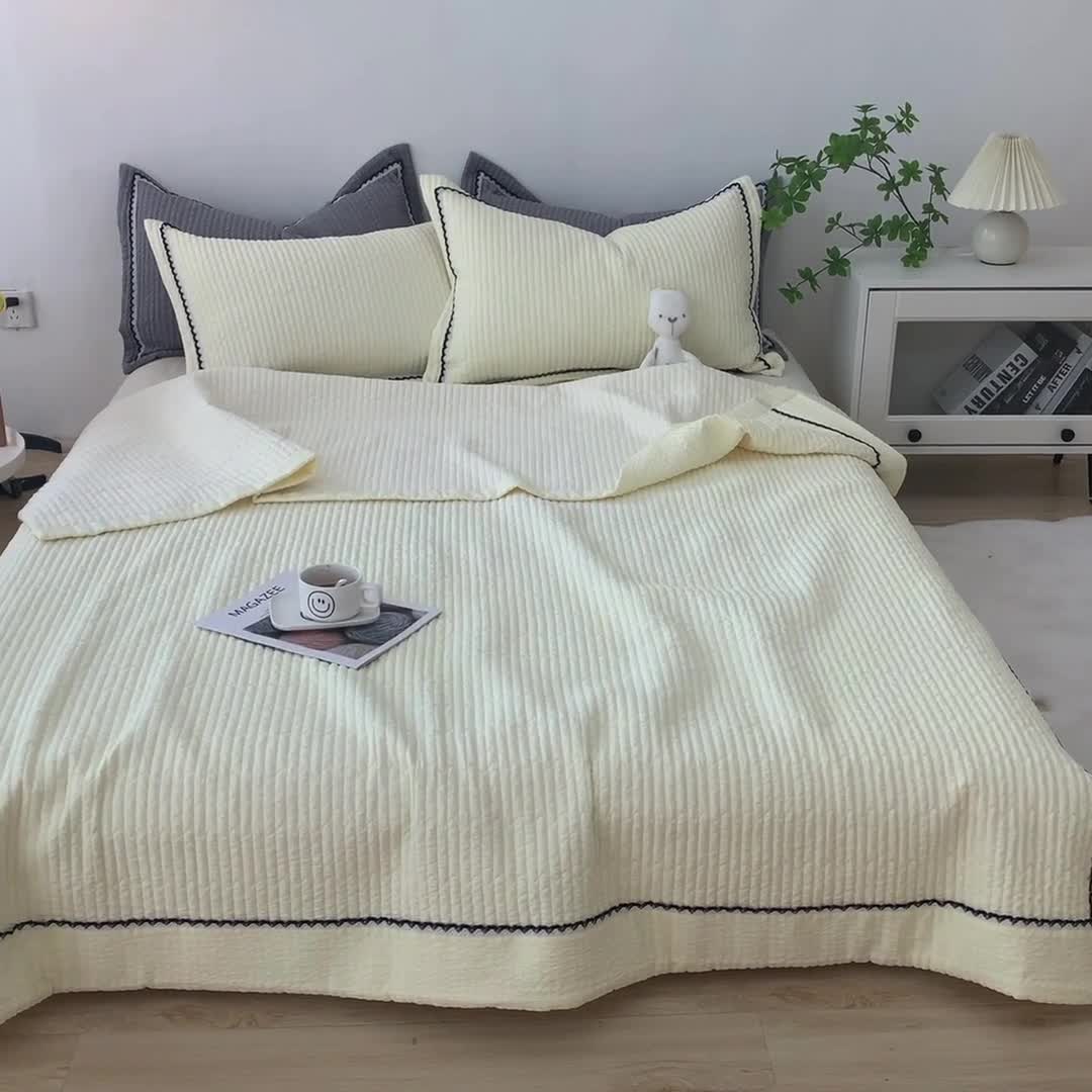 91家纺网 家纺一手货源 找家纺 （总）乐卧2025雅韵蕾丝花边手工花卉夏被四件套简版