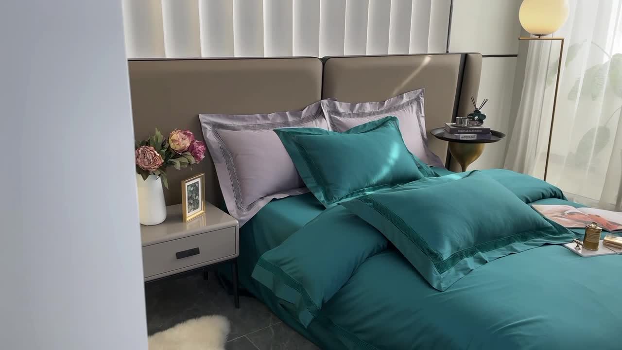 91家纺网 家纺一手货源 找家纺 淼铭 秋冬新品镂空工艺四件套-琉璃系列琉璃-绿