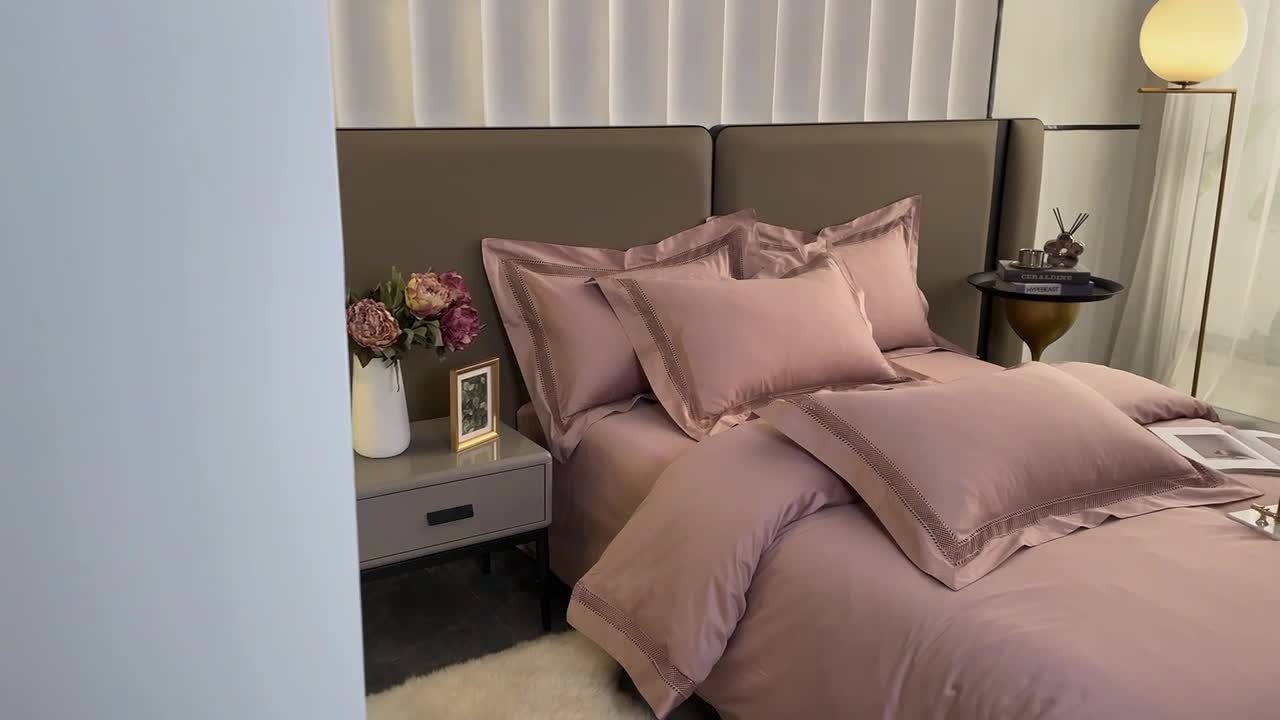 91家纺网 家纺一手货源 找家纺 淼铭秋冬新品镂空工艺四件套-琉璃系列马略卡-灰紫