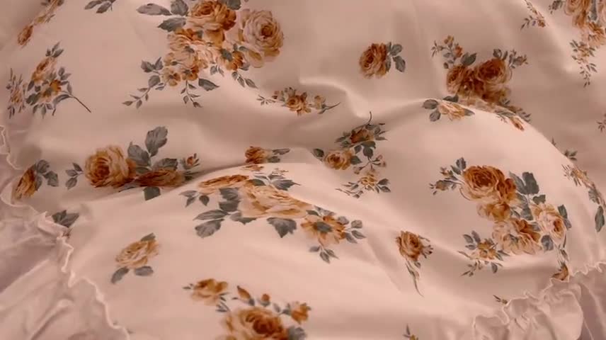 91家纺网 家纺一手货源 找家纺 昔可2022新款复古花花边四件套 桔梗香气