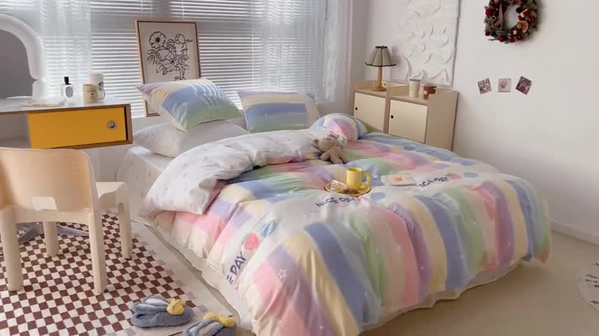 91家纺网 家纺一手货源 找家纺 （总）昔可2022新款印花全棉四件套跑量款