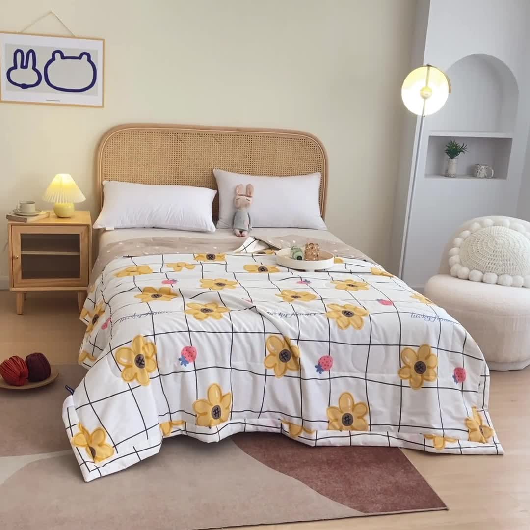 91家纺网 家纺一手货源 找家纺 (总)德芙 2023新款全棉夏被