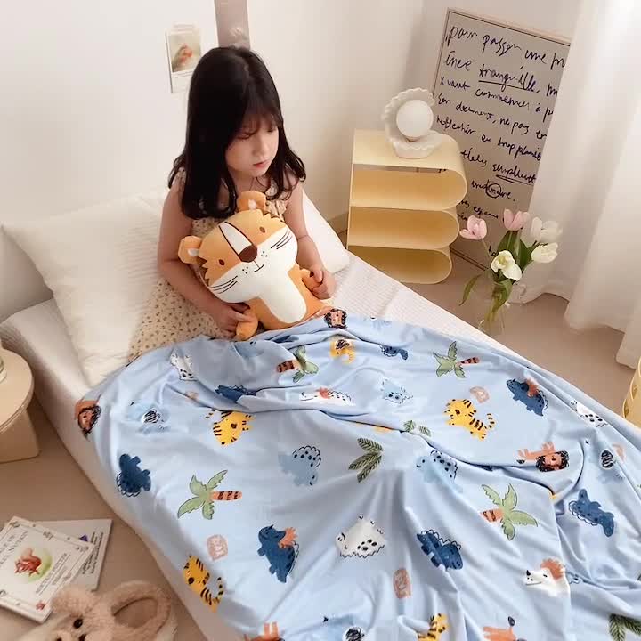 91家纺网 家纺一手货源 找家纺 星期八 2022新款凉感毯 独角马