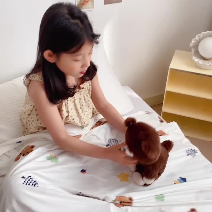 91家纺网 家纺一手货源 找家纺 星期八 2022新款凉感毯 小熊