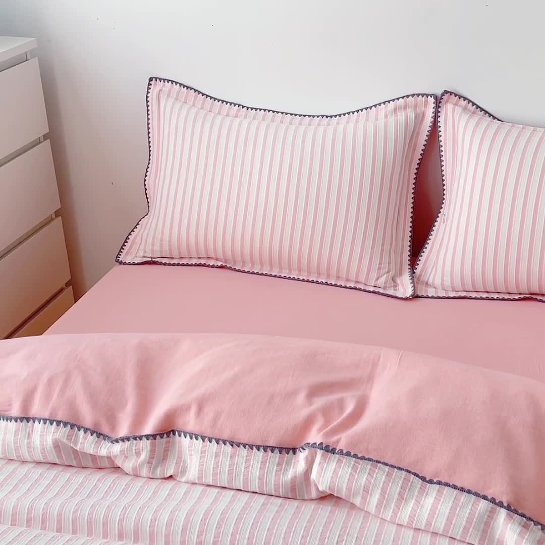 91家纺网 家纺一手货源 找家纺 (总) 娜娜 2022新款全棉水洗棉提花四件套