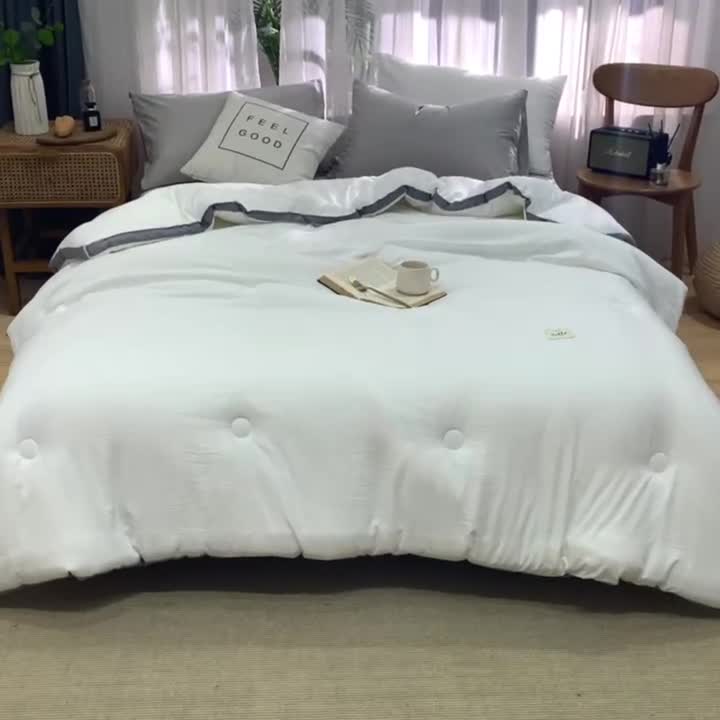 91家纺网 家纺一手货源 找家纺 （总）森林人 2022新款水洗棉立体冬被 被子被芯空调被夏被