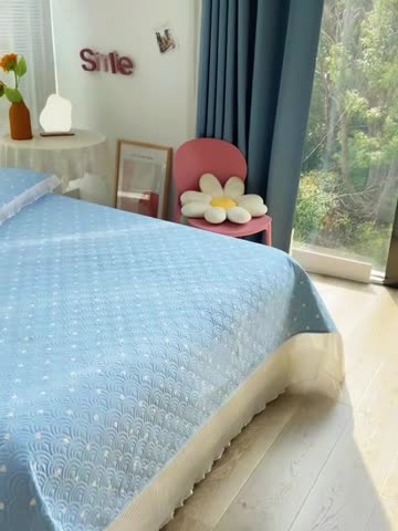 91家纺网 家纺一手货源 找家纺 鑫钰 2023全棉印花床盖三件套 小爱心