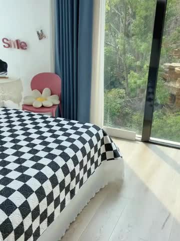 91家纺网 家纺一手货源 找家纺 鑫钰 2023全棉印花床盖三件套 黑白格