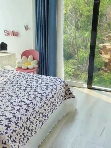 91家纺网 家纺一手货源 找家纺 鑫钰 2023全棉印花床盖三件套 蓝馨