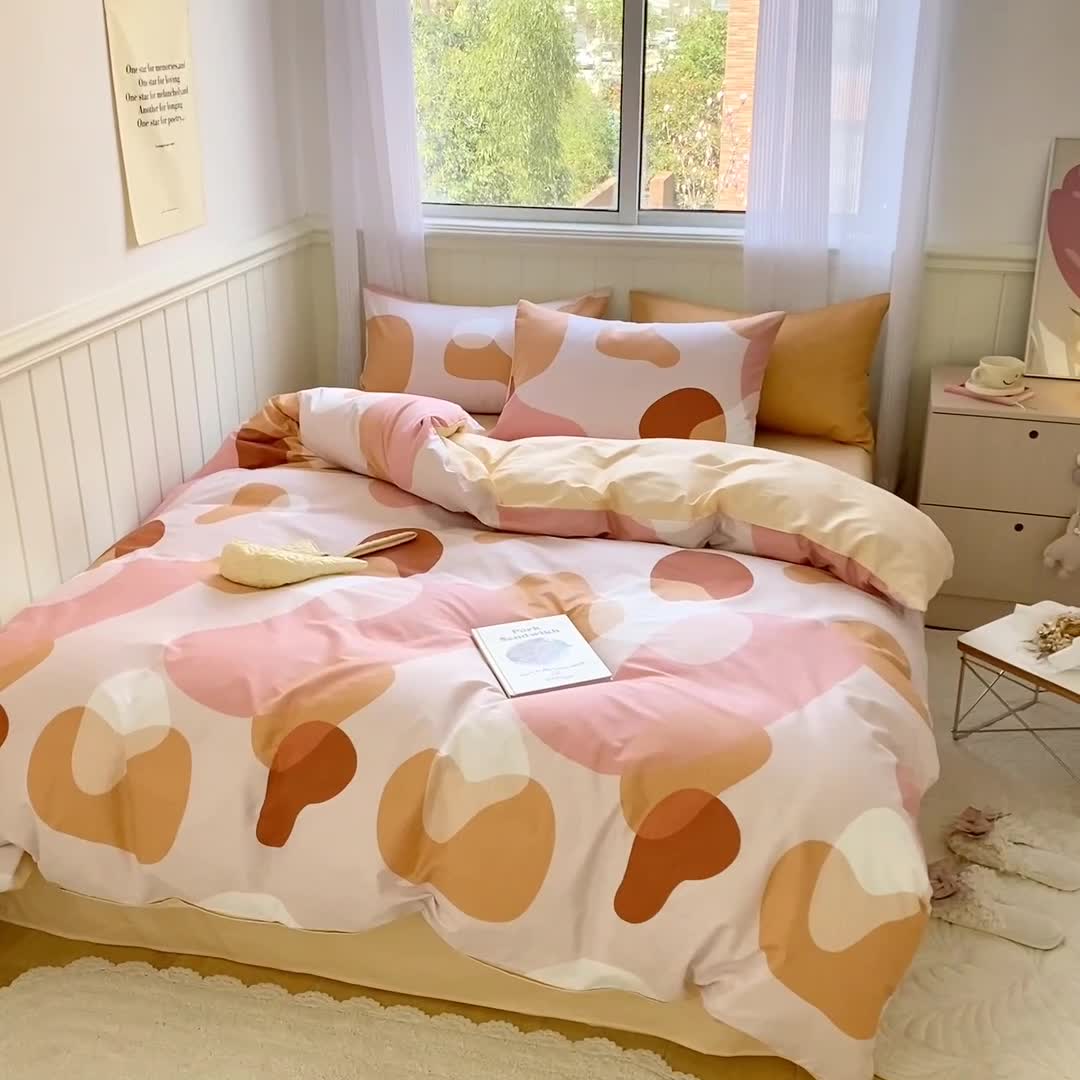 91家纺网 家纺一手货源 找家纺 琪格格 2022新款13372全棉印花四件套 小阁