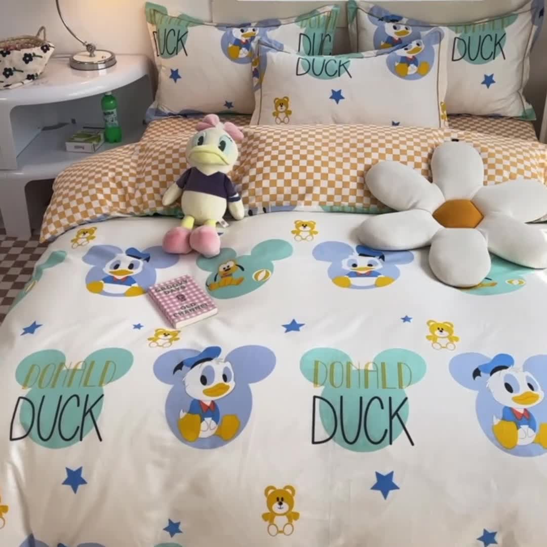 91家纺网 家纺一手货源 找家纺 眠博士 2022新款全棉13372迪士尼印花四件套 纳德宝宝