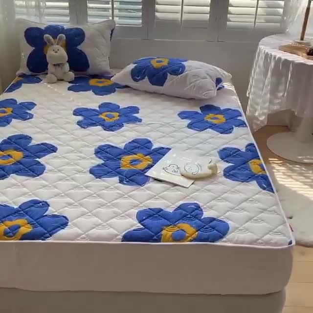 91家纺网 家纺一手货源 找家纺 鑫钰 2023新款全棉抗菌小老虎印花床笠 奈思-兰