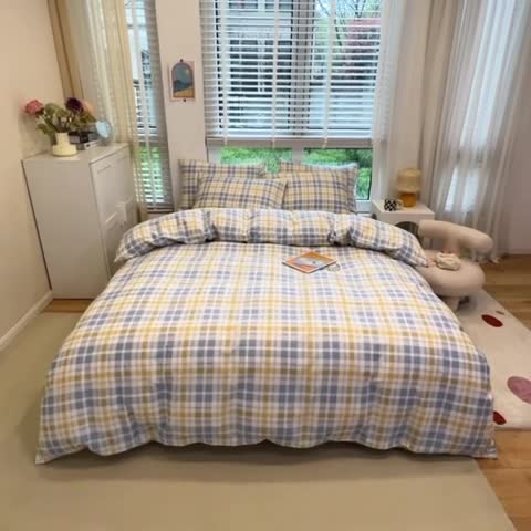 91家纺网 家纺一手货源 找家纺 晨希家居 2022全棉印花13372小清新多规格套件青春岁月