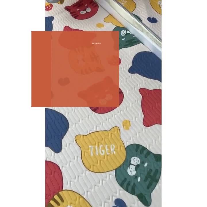 91家纺网 家纺一手货源 找家纺 小虾米 2022新款可定制凉感丝0.4乳胶凉席床笠三件套 老虎