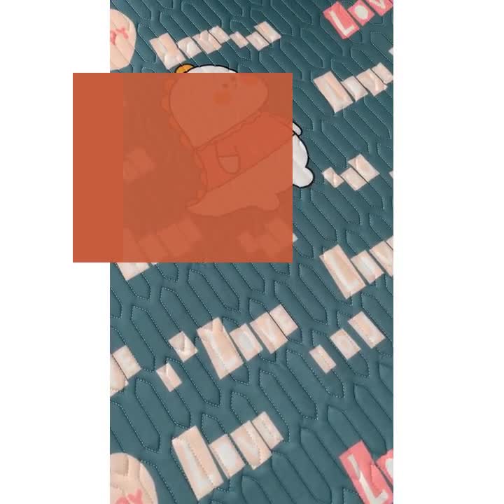 91家纺网 家纺一手货源 找家纺 小虾米 2022新款可定制凉感丝0.4乳胶凉席床笠三件套 恐龙宝贝